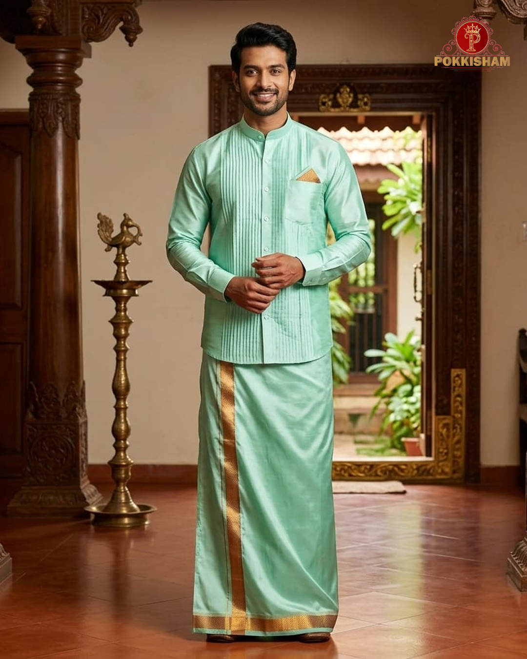Art Silk Dhoti Set