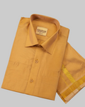 Art Silk Dhoti Set with Gold Zari -Gazel