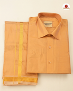 Art Silk Dhoti Set with Gold Zari -Gazel