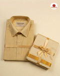 Art Silk Dhoti Set with Gold Zari - Biscut