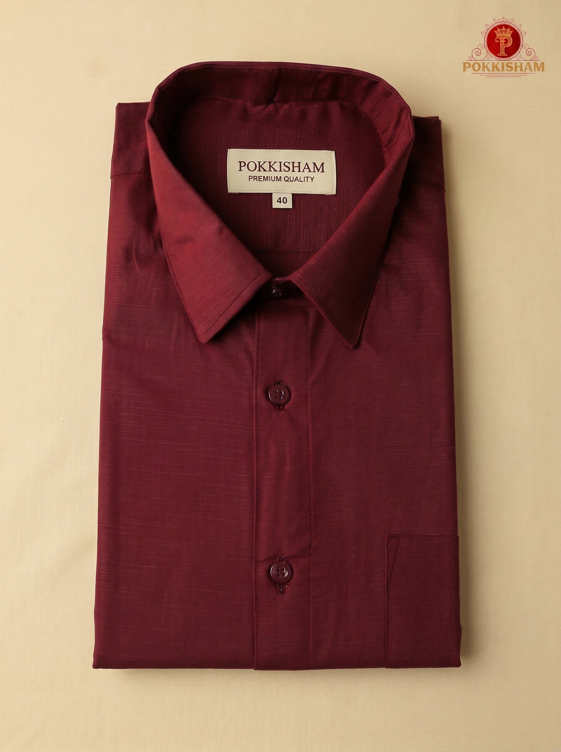 Premium Classic  Men's Cotton Shirt  - Maroon
