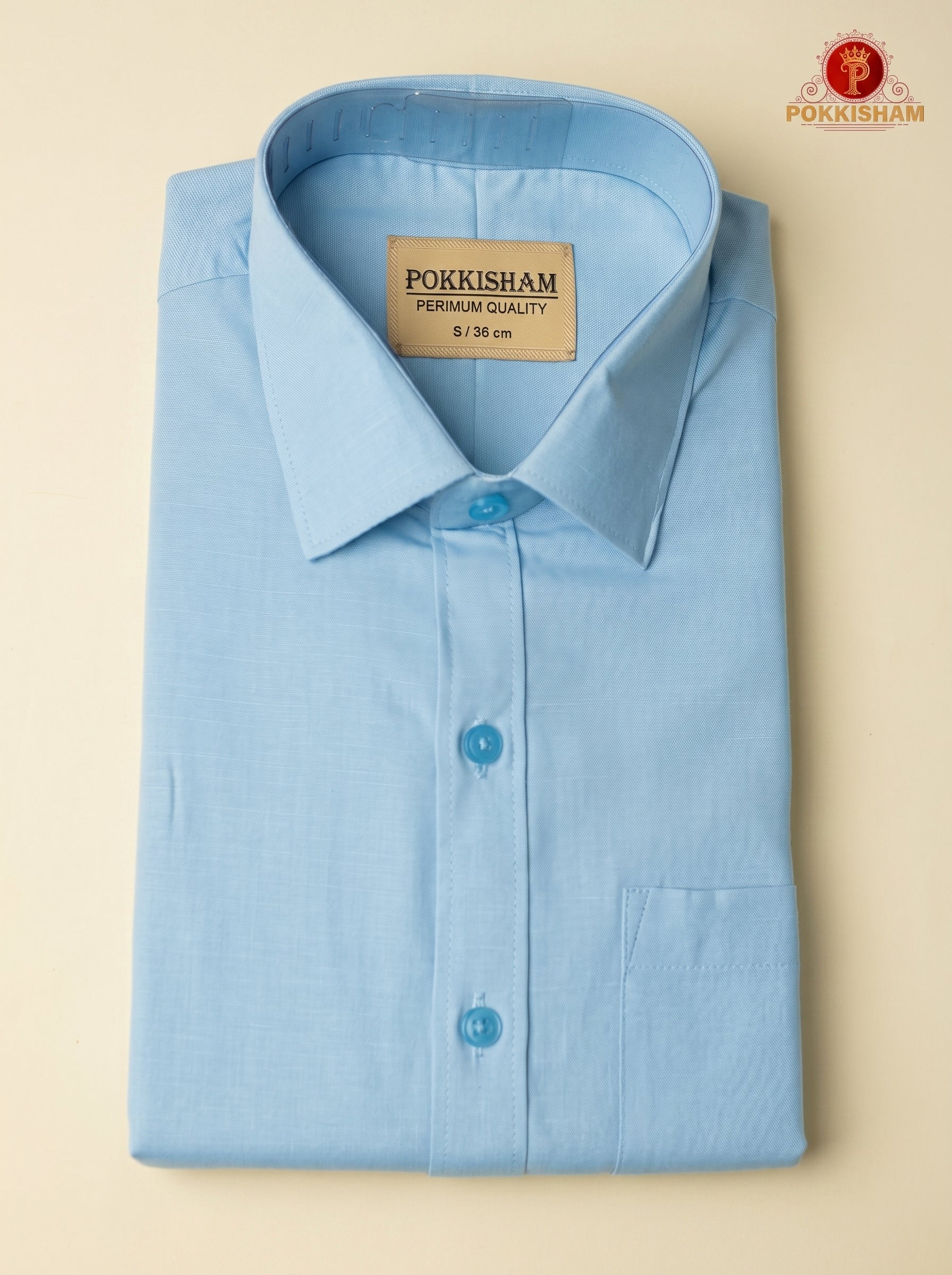 Premium Classic  Men's Cotton Shirt  - Sky Blue