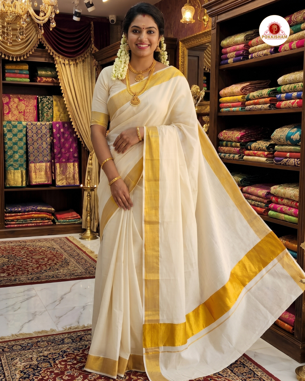 Kerala pure 100%  Cotton With plain