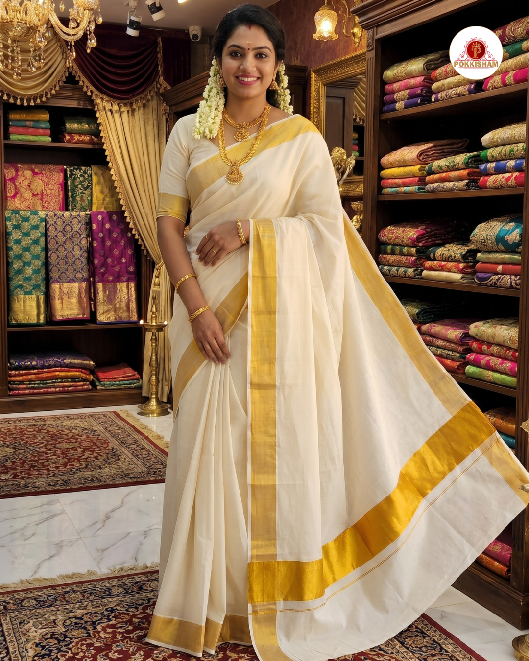 Kerala pure 100%  Cotton With plain