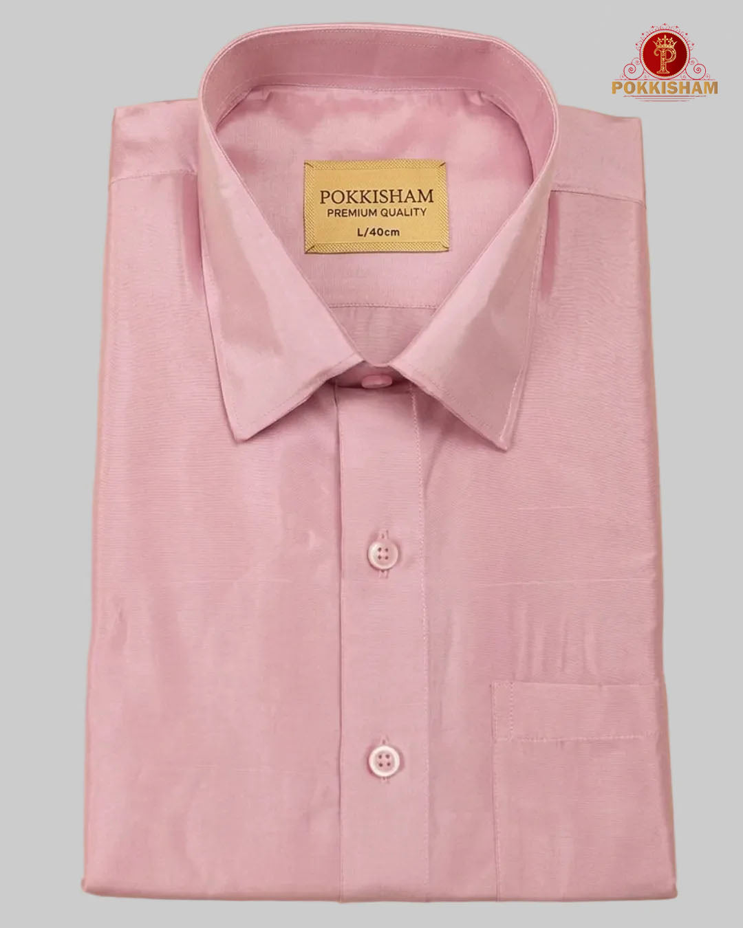 Premium Art Silk Shirt Only  -  Pink Rose