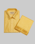 Art Silk Dhoti Set with Gold Zari -   Mango