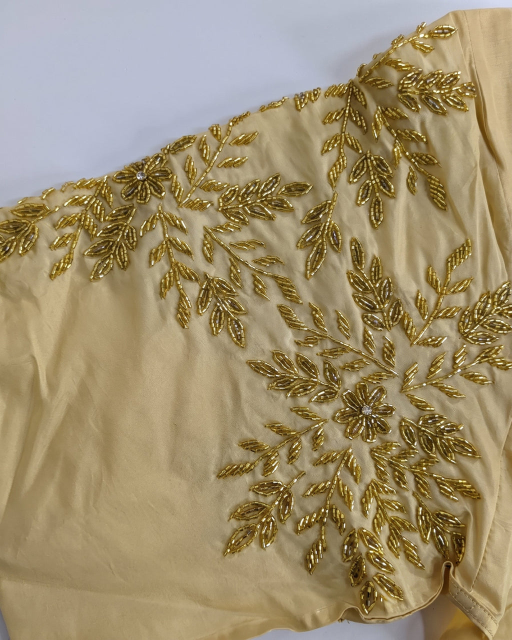 Luxury Aari Work Wedding Silk Dhoti Set - (HandCrafted)
