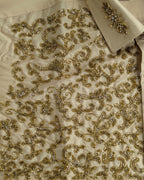 Luxury Aari Work Wedding Silk Dhoti Set - (HandCrafted)