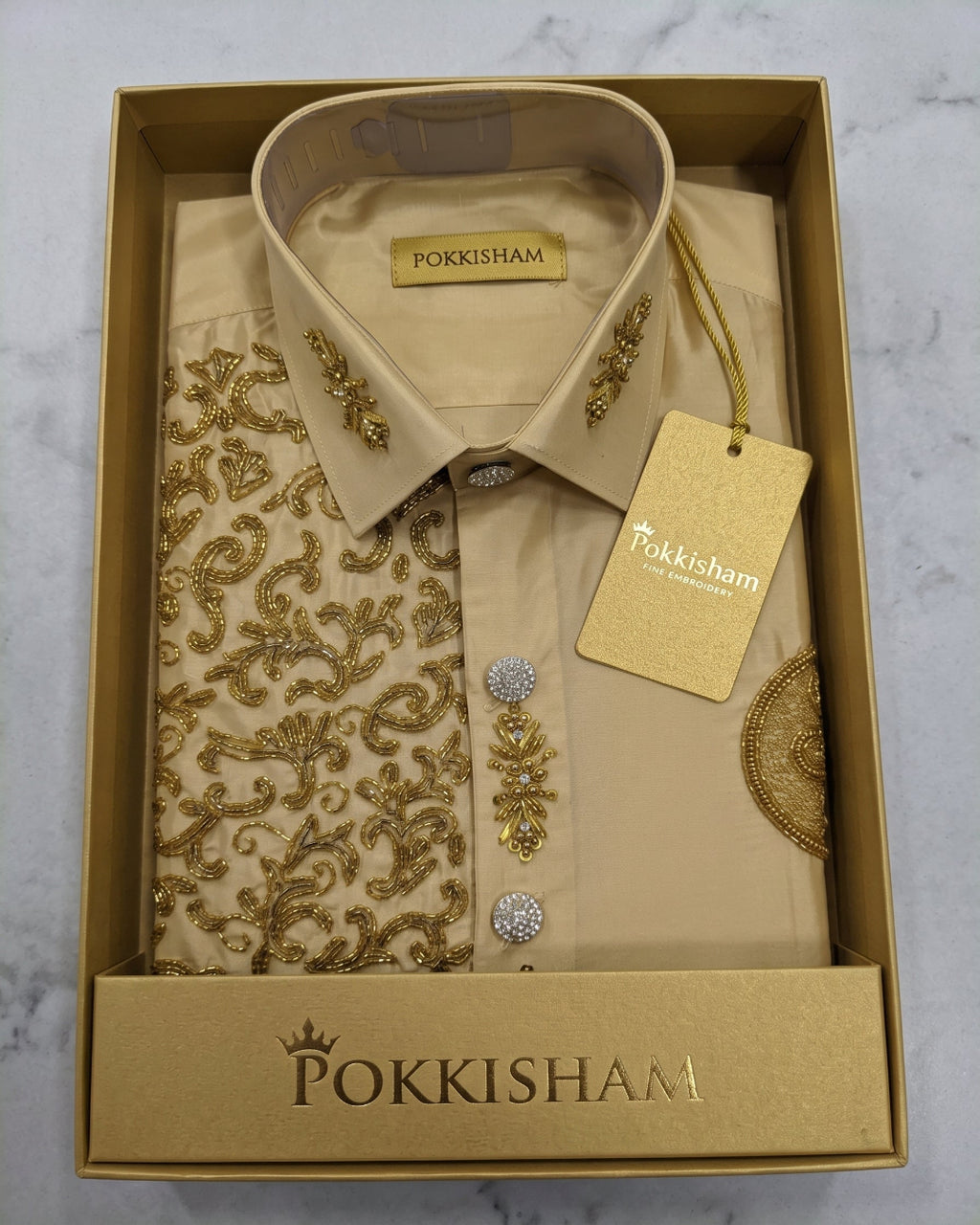 Luxury Aari Work Wedding Silk Dhoti Set - (HandCrafted)