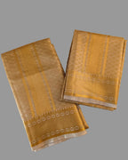Luxury Aari Work Wedding Silk Dhoti Set - (HandCrafted)