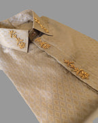 Luxury Aari Work Wedding Silk Dhoti Set - (HandCrafted)