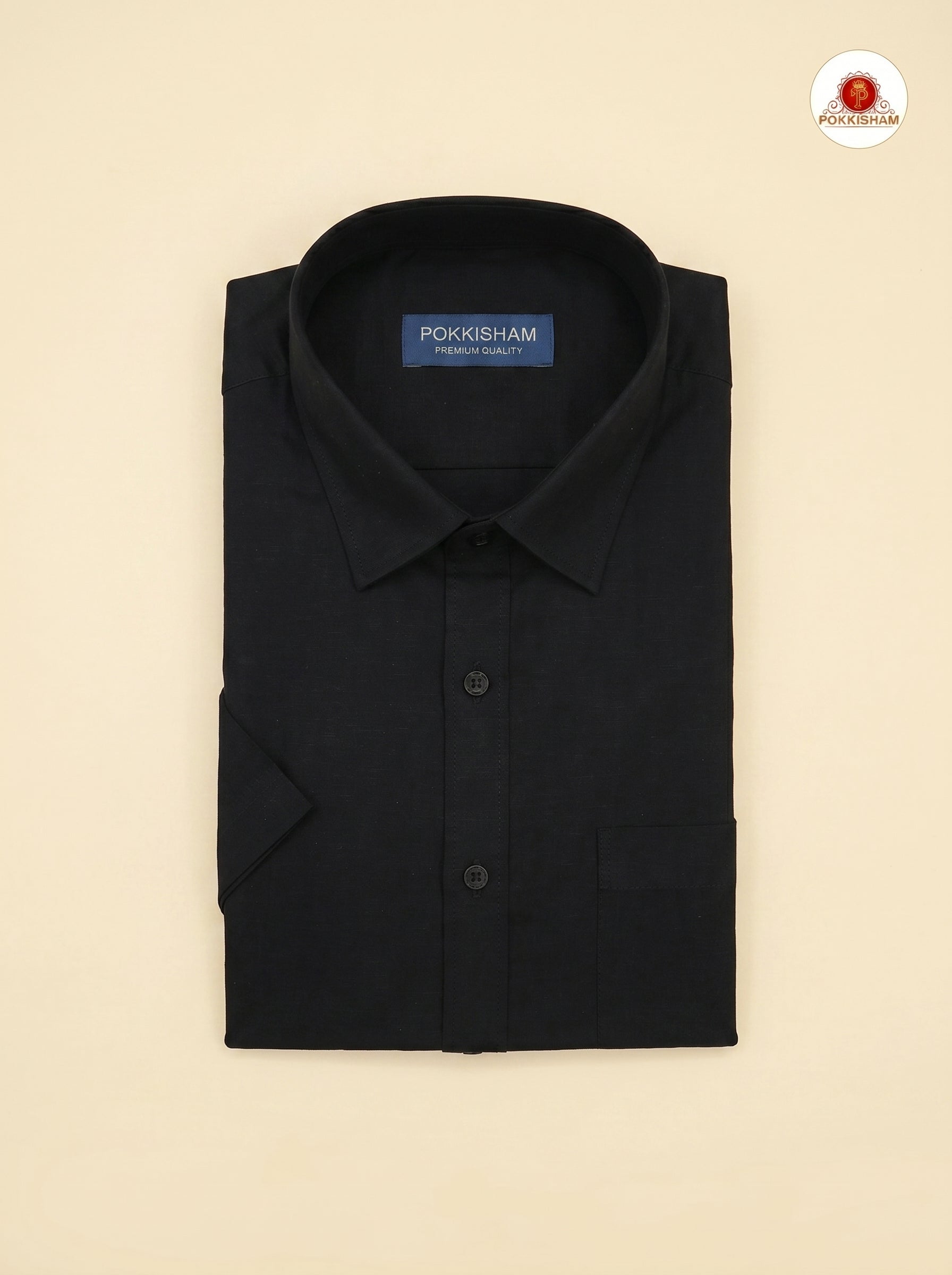 Premium Classic  Men's Cotton Shirt - Black